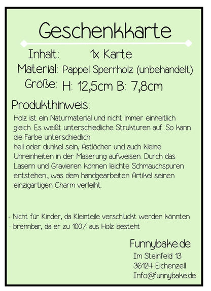 Geldkarte Hasenparade - Funny Bake