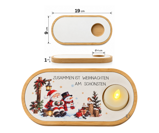 Ovaler Untersetzer Weihnachtsmann