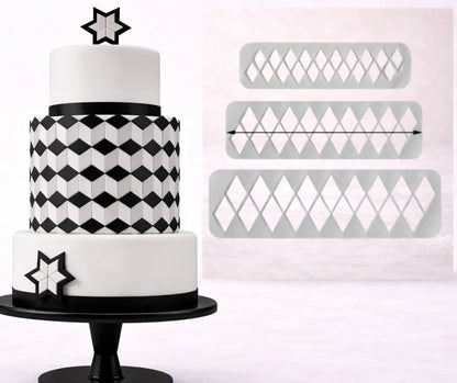 Geometrischer Ausstecher Raute – 3-teiliges Set