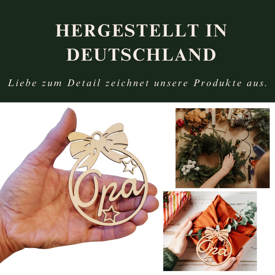 Personalisierter Holzanhänger Weihnachten - Funny Bake