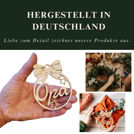 Personalisierter Holzanhänger Weihnachten - Funny Bake