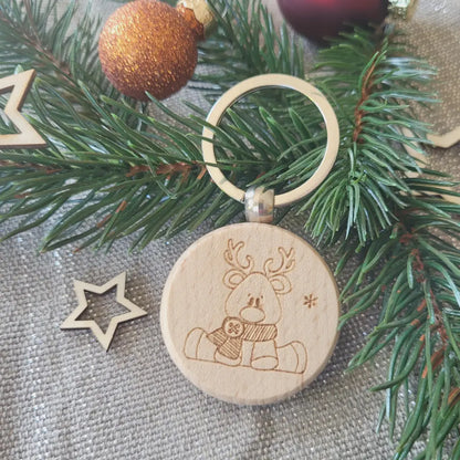 Schlüsselanhänger grummeliges Rentier - Funny Bake