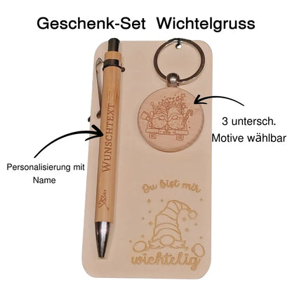 Weihnachtliches Geschenkset Kugelschreiber und Anhänger - Funny Bake