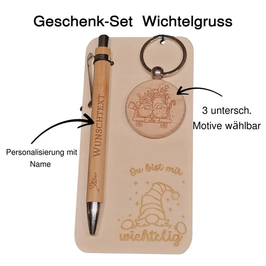 Weihnachtliches Geschenkset Kugelschreiber und Anhänger - Funny Bake