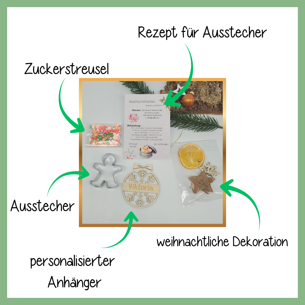 Die kleine Weihnachtsbäckerei Box personalisiert