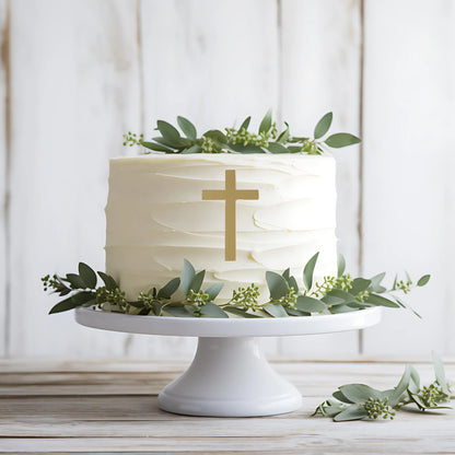 Tortenstecker Kreuz gold , klein - Funny Bake