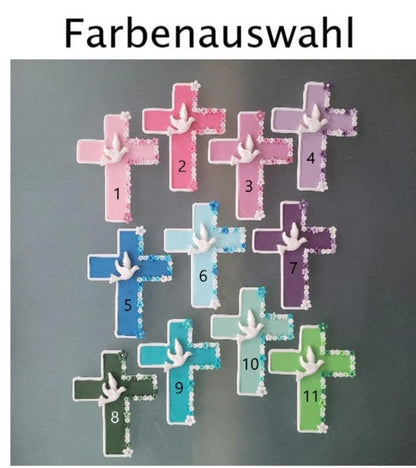 Komplettset Baby im Taufkleid – essbare Fondant-Tortendekoration zur Taufe