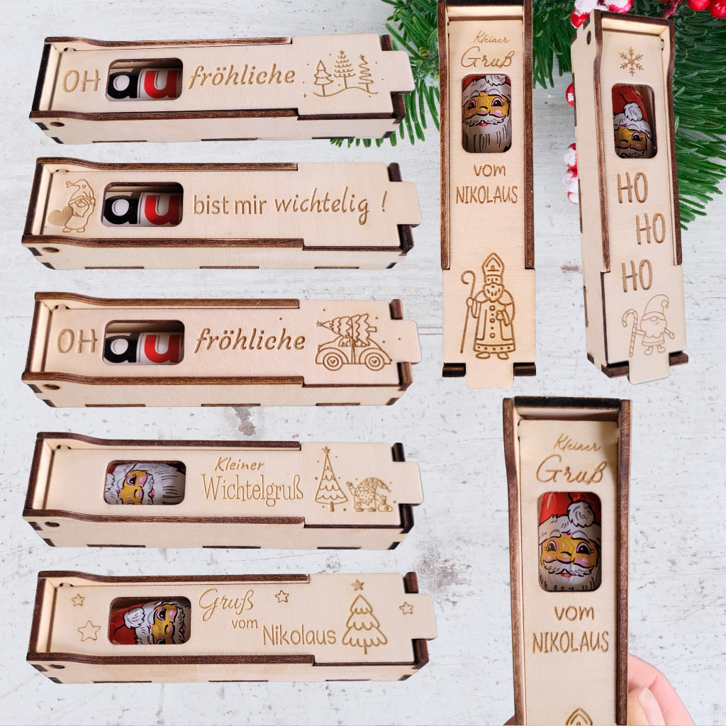 Geschenkkiste für Geld, Schokolade - Motiv 1 - Funny Bake