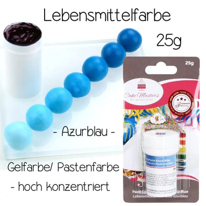 Lebensmittelfarbe Azur blau 25g - Funny Bake