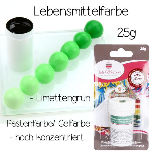 Lebensmittelfarbe Paste limettengrün 25g