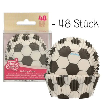 Muffin Papierbackförmchen - Fußball - Funny Bake