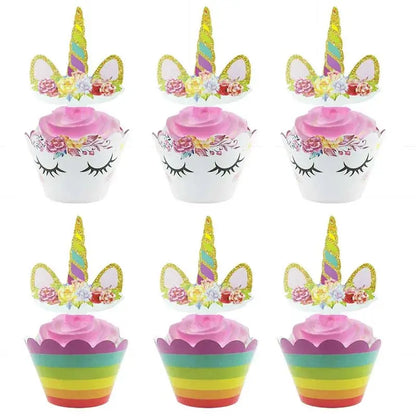 Muffin Umrandung Einhorn 12 Stück - Funny Bake