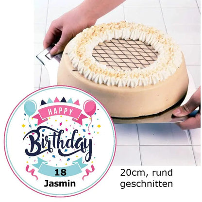 Tortenaufleger "Happy Birthday" - Funny Bake