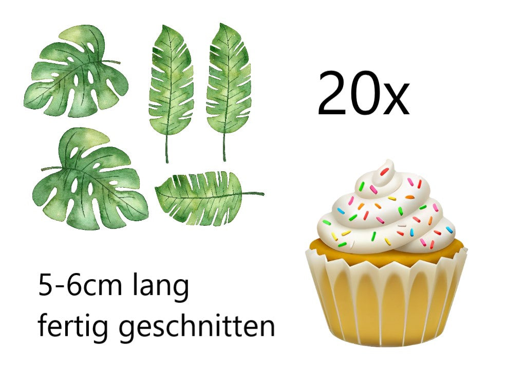Blätter Palme für Torte und Muffin - essbar