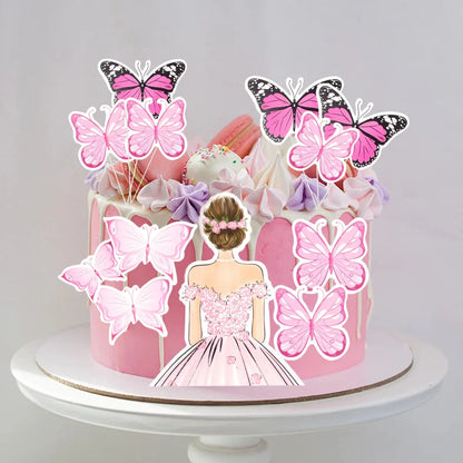 Mädchen mit Schmetterlingen Papierdekorationen - Funny Bake