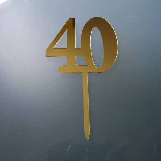 Tortenstecker 40 gold - Funny Bake