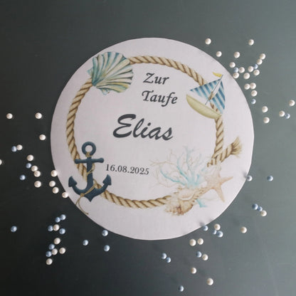 Aufleger Taufe Meer Boot essbar Oblate - Funny Bake