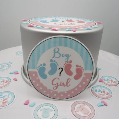 Gender Reveal Muffin Aufleger "Boy or Girl" - Funny Bake