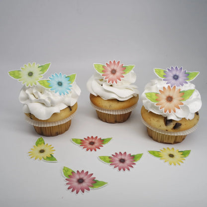 Esspapier Blumen mit Blättern - Funny Bake