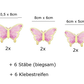 Papierstecker-Set Schmetterlinge rosa gold