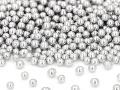 Zuckerperlen-silber-Weihnachten-essbar-glänzend-Cupcake-Torten-Muffin-Sprinkles