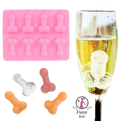 Silikonform Penis junggesellenabschied Schokolade Eiswürfel - Funny Bake