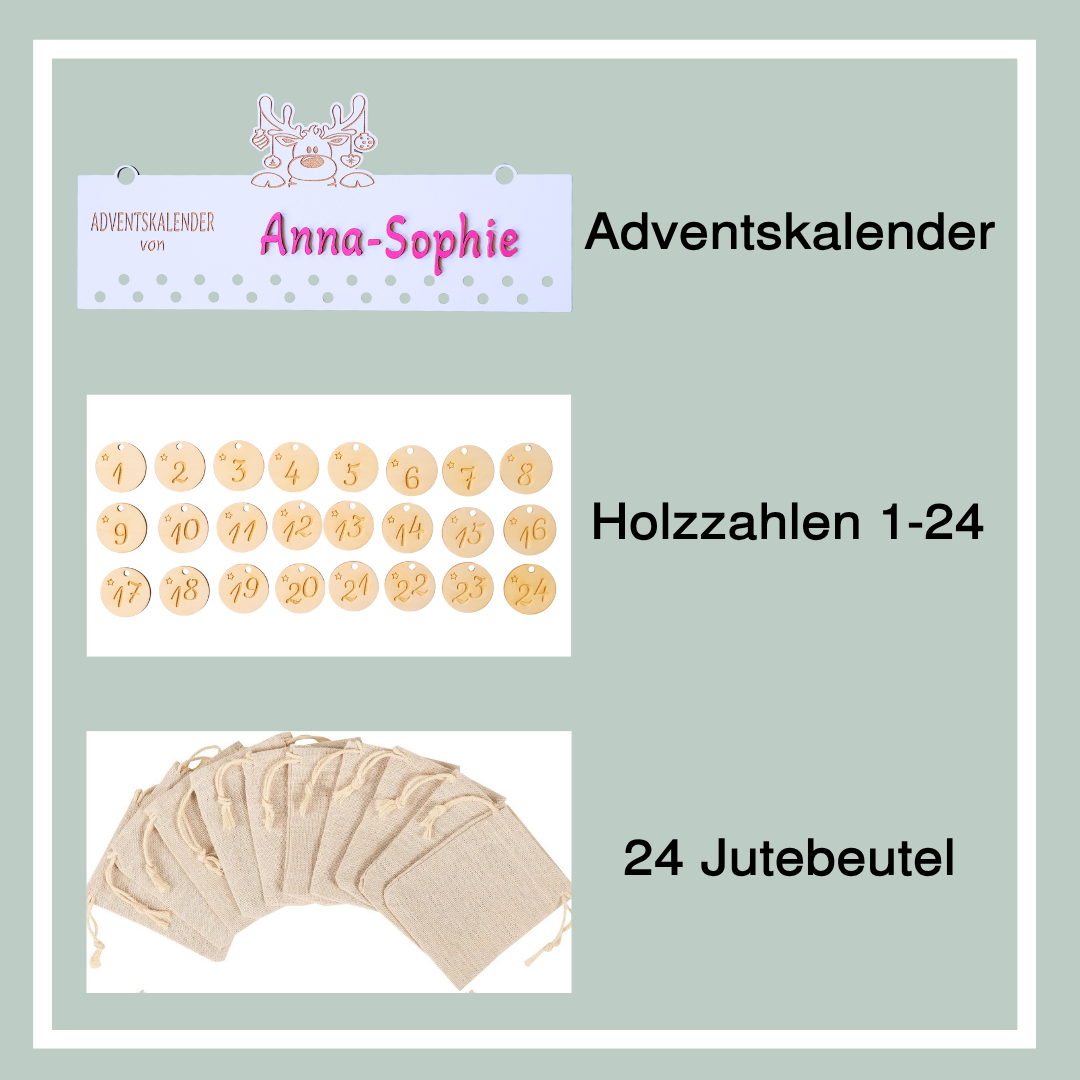 Personalisierter Adventskalender "Rentier"