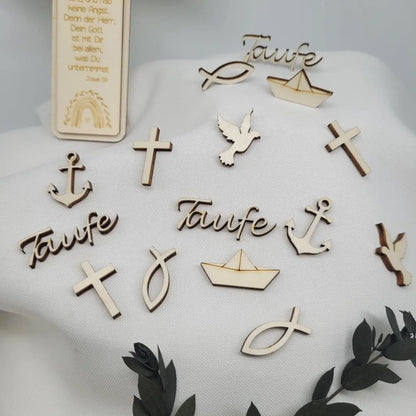 Streudeko für Mischung religöse Feste aus Holz 30 Teile - Funny Bake
