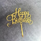 Tortenstecker - Happy Birthday -gold