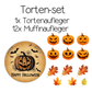 Halloween Tortendeko-Set Kürbis