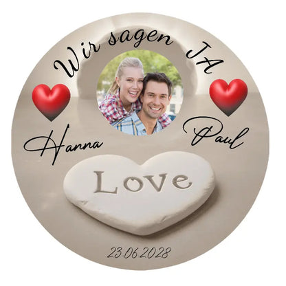 Tortenaufleger Hochzeit - Wir sagen Ja - - Funny Bake