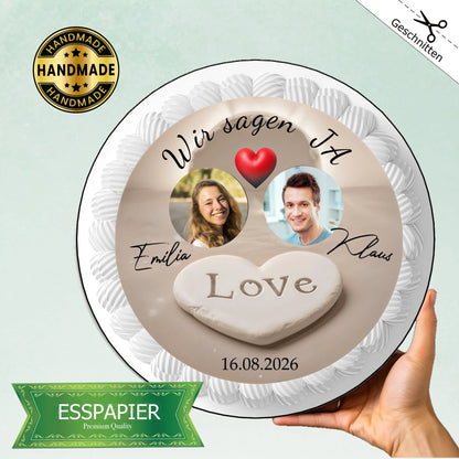 Tortenaufleger -Wir sagen JA- - Funny Bake