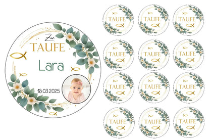 Tortenaufleger Set Taufe mit Foto - Funny Bake