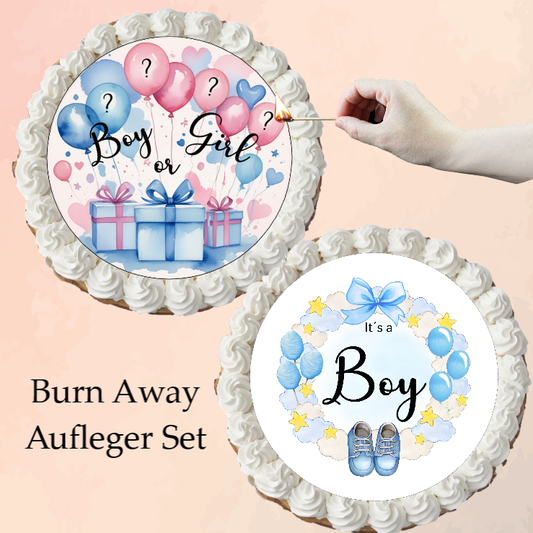 Tortenaufleger Burn Away Gender Party Reveal