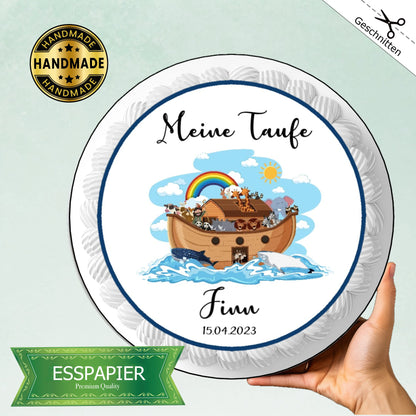 Essbarer Aufleger Arche Noah Taufe - Funny Bake