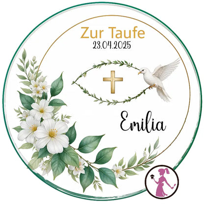 Tortenaufleger "Zur Taufe" mit Taube - Funny Bake