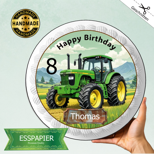 Tortenaufleger Traktor Happy Birthday