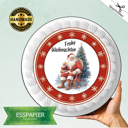 Tortenaufleger Weihnachtsmann - 2 Größen erhältlich - Funny Bake