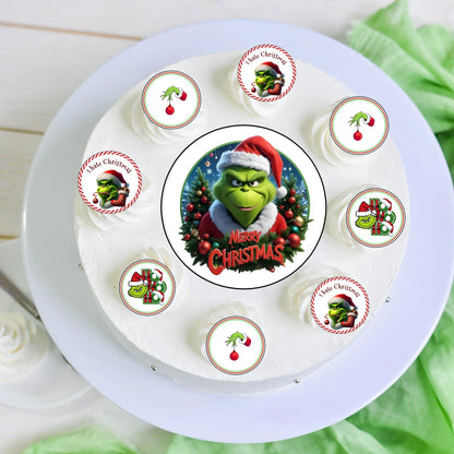 Tortenaufleger-Set Weihnachten Grinch - Funny Bake