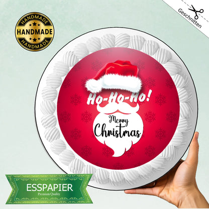 Tortenaufleger moderner Weihnachtsmann - 2 Größen erhältlich - Funny Bake