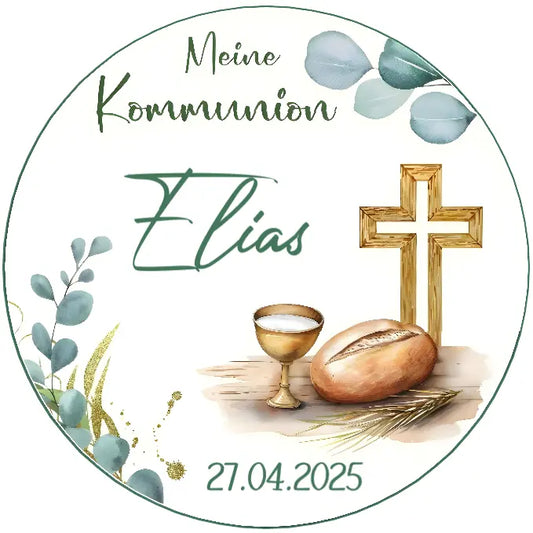 Tortenaufleger Kommunion Kreuz&Brot - Funny Bake