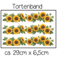 Tortenband Sonnenblumen mit grün