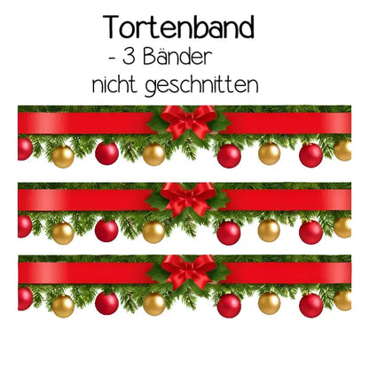 Weihnachtliche Tortenbordüre - Tortenaufleger - Funny Bake