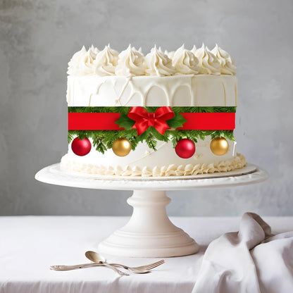 Weihnachtliche Tortenbordüre - Tortenaufleger - Funny Bake