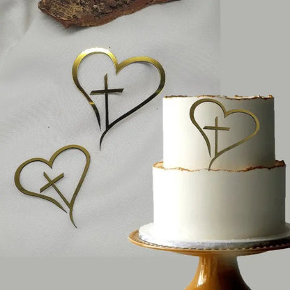 Tortenstecker-gold-kommunion-Taufe-Herz-Kreuz