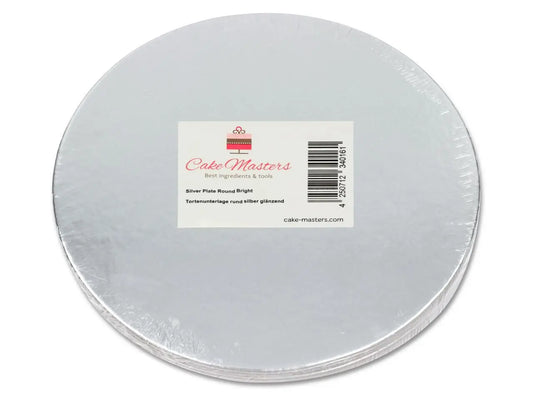 Tortenunterlage silber 25cm rund 6 Stück - Funny Bake