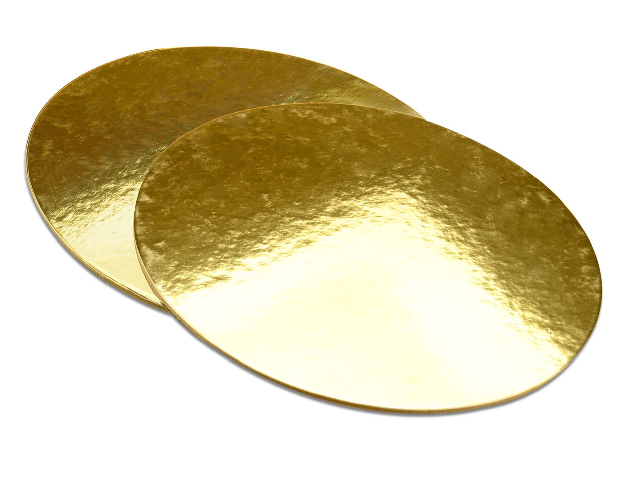 Tortenunterlage 35cm rund -gold glänzend 2Stück