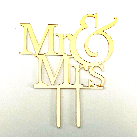 Tortenstecker Mr&Mrs gold klein