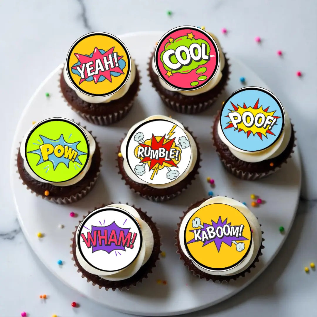 Muffinaufleger Comic Reaktionen – 24 Stück Funnybake