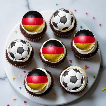 Muffinaufleger Fußball – 24 Stück Funnybake.de